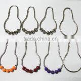 Colorful Shower Curtain Hooks Rings,Polished Chrome Metal Bathroom Shower Curtain Hooks, Curtain Hooks, Curtain Rings thumbnail-2