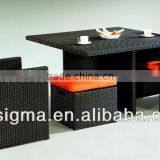 2017 Trade Assurance Most Popular Outdoor Alum Frame Rattan New Style Dining Table Set Designs thumbnail-1