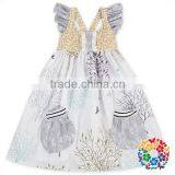 Cartoon Animal Print Flutter Sleeve Summer Girl Dress thumbnail-3