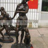 Bronze Sexy Fairy Dog Statue Sculpture thumbnail-1