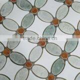 MM-CV288 Irregular Carrara Natural Stone Flower White Laundry Wall Tile Marble Mosaic