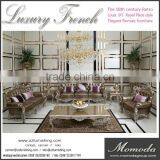 C-D1-2 Royal Luxury Fabric Couch Neoclassic Rococo Style French Solid Wood Fabric Sofa Chair Furniture thumbnail-6