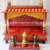 Hand Painted Wooden Temple With 2 Drawers thumbnail-4