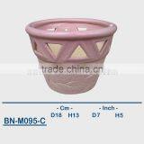 Vietnamese Ceramic Sandblasting Mini Flower Pot BN-M095 thumbnail-2