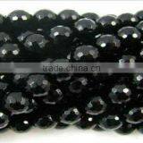 6mm Round Faceted Black Onyx thumbnail-1