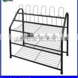 High Quality 3-tier Simple Designs Space Saving Metal Storage Shoe Rack thumbnail-1