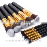 10PCS Wood CLASSY SOFT MAKEUP BRUSHES PROFESSIONAL COSMETIC MAKE UP BRUSH TOOL SET for Eyeshadow Eyeliner Lip thumbnail-3