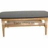 Qingdao Furniture Black Top Oak Wood Coffee Table for Hot Sale thumbnail-3
