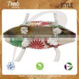 PP Laminated Juco Fabric Beach Bag With Twisted Rope Handle thumbnail-6