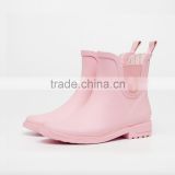 light pink basic style boot for girls colorful rain boots for girls rubber gumboots custom printing fashion latex rain boot