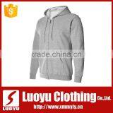 Wholesale Custom Grey Hoodies With Zip thumbnail-2