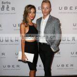 New High Quality HL 2 Pieces Black And White Spaghetti Strap 2015 Bodycon Bandage Dress Sling Party Tight Dress thumbnail-2