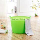 Plastic Laundry Basket With Handle Dirty Clothes Storage Basket thumbnail-4
