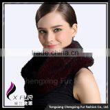 CX-S-103 Wholesale Ladies Scarf 100% Mink Fur Knitted Winter Scarf thumbnail-2