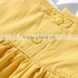 Mustard Solid Color Plus Size Harem Romper Toddler Baby Clothes Wholesale thumbnail-5