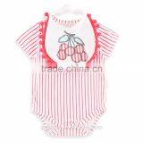 Sweet Short Sleeve Set Custom Blue Black Strip Jumpsuit Boy Baby Summer Romper thumbnail-3