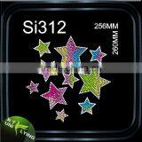 Fashion Two Smile Stars Heat Hot Fix Rhinestone Transfer Motif thumbnail-4