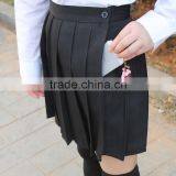 Girls Bow Pocket Pleat Skirt Uniform School Girl Short Skirt thumbnail-5