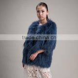 Myfur Lake Green Winter Genuine Raccoon Fur Coat For Women thumbnail-1