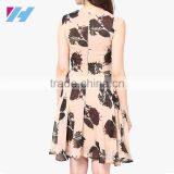New Fashion Ladies Clothes Sleeveless Pleated Elegant Midi Skater Dress thumbnail-3