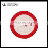 Wholesale Double Ruffles Burlap Christmas Tree Skirt thumbnail-3