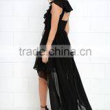 Romantic Encounter Black High-Low Dress thumbnail-5