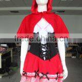 Womens Sexy Anime Fairy Tales Little Red Riding Hood Cosplay Costume Fancy Dress thumbnail-1