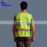 100% Polyester Reflective LED Yellow Safety Vest With Pockets thumbnail-5