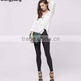 Simple and Stylish Women White Shirts Wholesale,custom Tie-Up Pocket Blouse With Your Own Logo China Supplier thumbnail-3