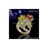 Sell Silver Ring With CZ Stones and RH Plating thumbnail-1