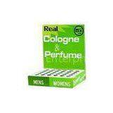 Corrugated Cardboard Cosmetic Display Stands for Skin Care Products Showing