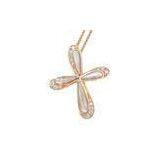Crystal Fashion Jewelry Pendants Mother Of Pearl Pendant With Rose Gold