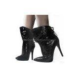 Lotoyo Python-Print Drawstring Women Ankle Boots (LTYQC687A) thumbnail-3