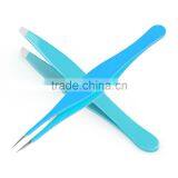 Slanted and Pointed Tweezers Set/ Eyebrow and Ingrown Hair Tweezers/ Splinter Tweezers