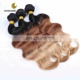 Mongolian ombre color human hair weft body wave