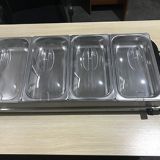 4pans Stainless Steel Buffet Server and Warming Tray for Home and Restaurant