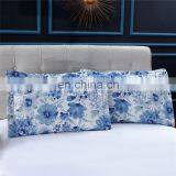 Chinese Style Ink Blue Flower Ultrasonic Quilt Sets Lightweight Summer Quilt Wholesale Cheap Bedspreads thumbnail-4
