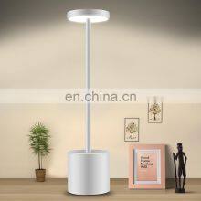 Noble Modern Spa Aluminum Rechargeable Battery Operated Wireless Led Hotel Table Lamp thumbnail-3