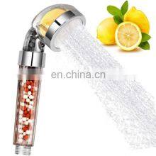 Plastic Clear Tourmaline Stone Filter vc Shower Head