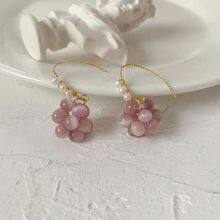 Purple Opal Grape Earrings thumbnail-1