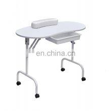 Multi-functional Folding Manicure Desk Station With Drawer Wheels Nail Table thumbnail-1