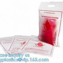 Die Cut Handle Blood Transit Biodegradable Shopping Bag Blood Transport Bag, Header With Grip Seal Closure, Punch Handle thumbnail-1