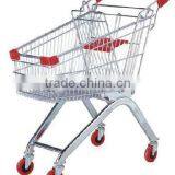 100L Zinc Plated Metal Shopping Trolleys Supermarket Trolley thumbnail-1