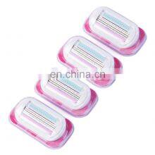 Female Razor Brands Germany Blade 4 Layers Women Razor No Disposable Replacement Cartridges Blister Card Packing GF-0083 thumbnail-3