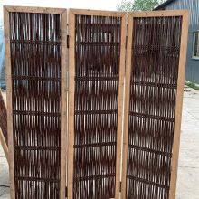 Wooden Screen Retro Style 3 Panel Carved Screen