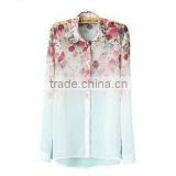 Instyles Women's Shirt Printing Summer models chiffon shirts Top T Shirt Blouses S/M/L/XL boutique clothing Clothing