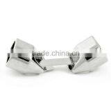 Antique Silver Double Barrel Clasp For 4.5mm Round Leather Stainless Steel Clasp thumbnail-1