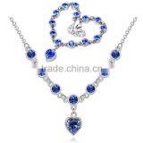 Girlfriend Heart Pendant Necklace and Beads Bracelet African Jewelry Sets thumbnail-5