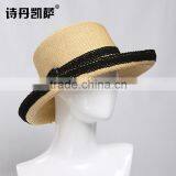 Summer Leisure Straw Hat With Romantic Button Bow Beach Straw Hat thumbnail-4