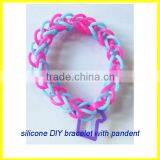 2013 New Design DIY Silicone Bracelet With Pandent thumbnail-1